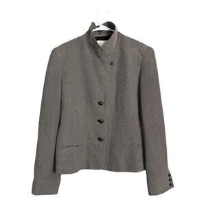 Emanuel Ungaro Womens Blazer Preppy Business Designer 12 Twee
